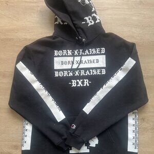 RARE born x raised hoodie sz L